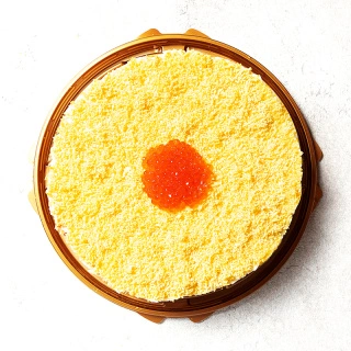 Салат мимоза с горбушей горячего копчения из нашей коптильни 1100гр