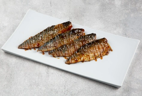 Скумбрия-филе жареная в соусе терияки. вес