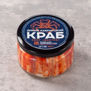 Мясо краба в солевой заливке Рыбняа мануфактура №1 250 гр