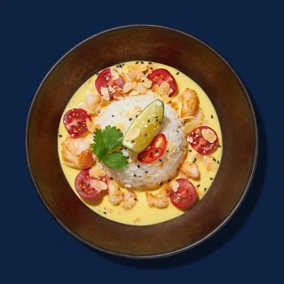 Креветки карри в кокосовом молоке 350 гр.