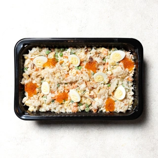 Салат оливье с копченой треской из нашей коптильни 1250гр