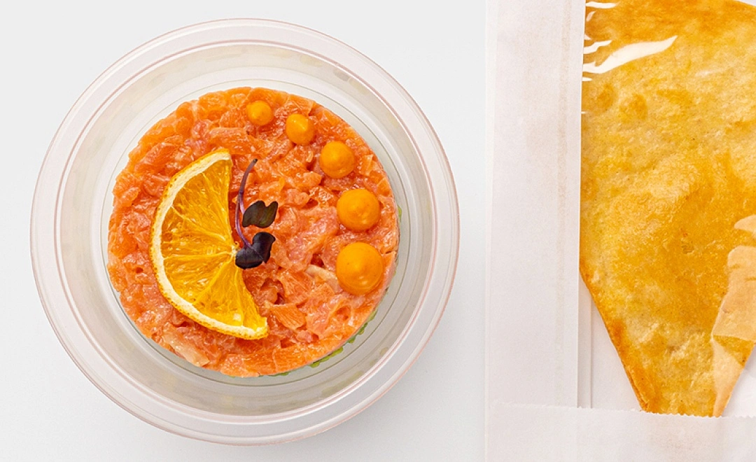 Тартар из лосося с гуакамоле