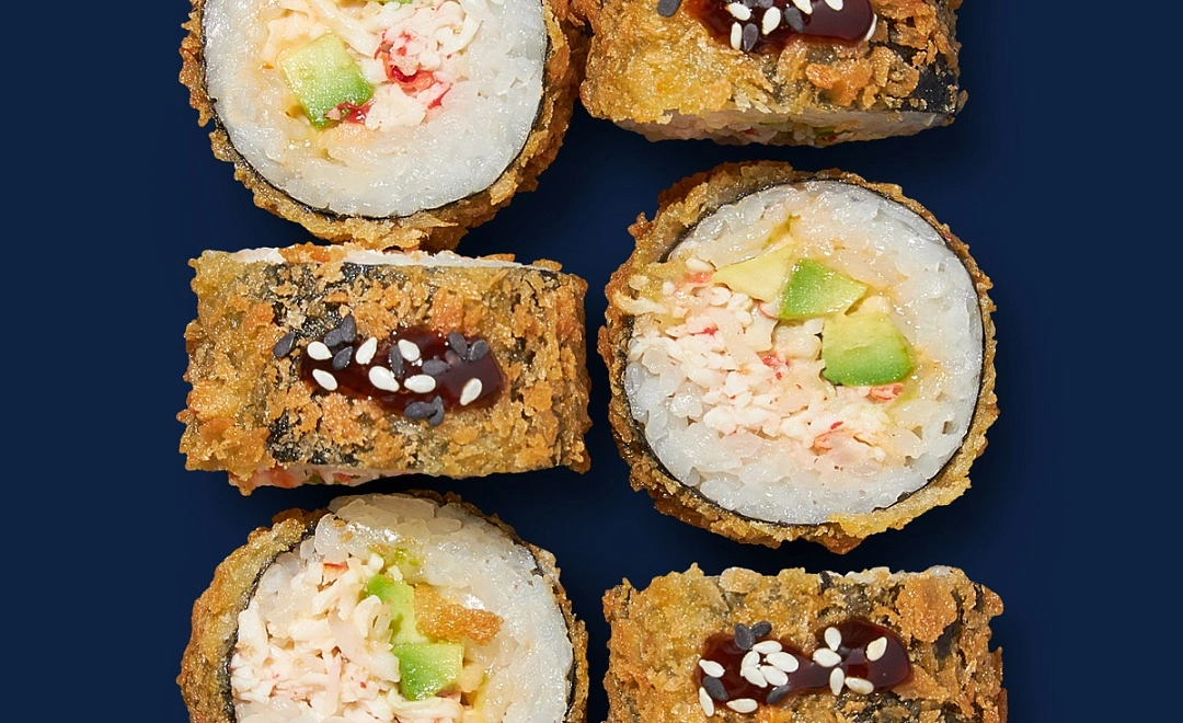 Ролл теплый краб