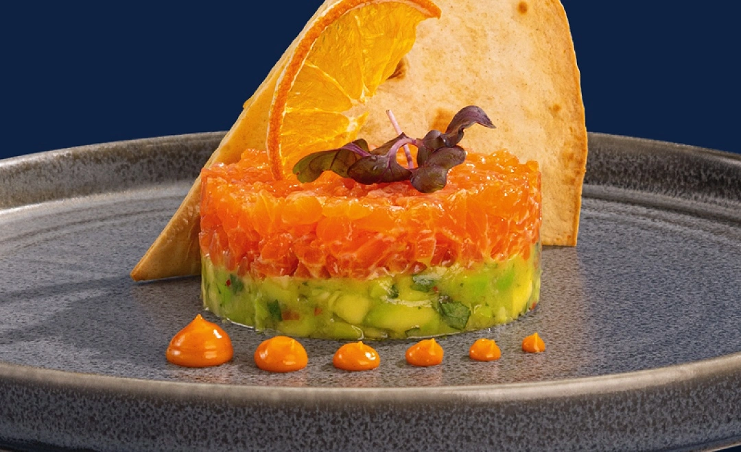 Тартар из лосося с гуакамоле