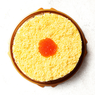 Салат мимоза с горбушей горячего копчения из нашей коптильни 1100гр